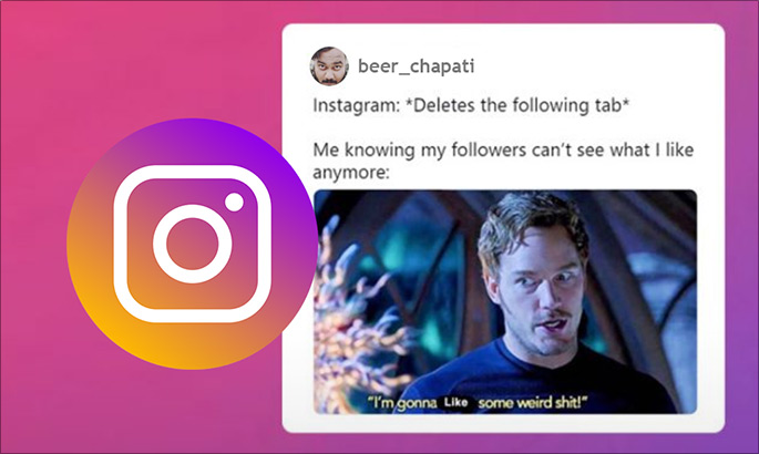 ‘Following’ tab removed from Instagram